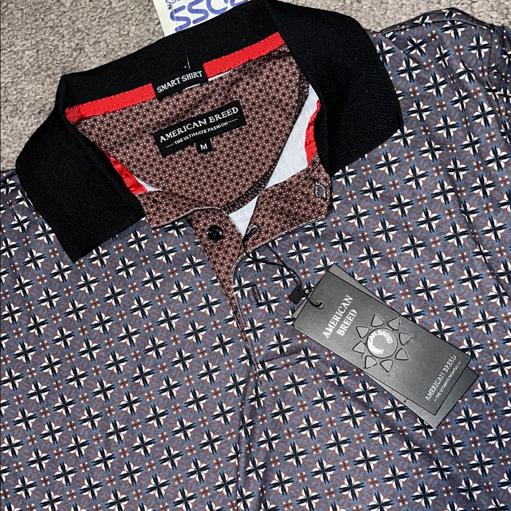 American Breed Geometric Polo Shirt